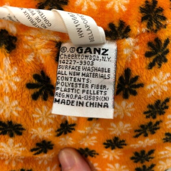 ganz bellapops bat plush stuffed animal hw10667 halloween black orange vampire - Picture 7 of 11